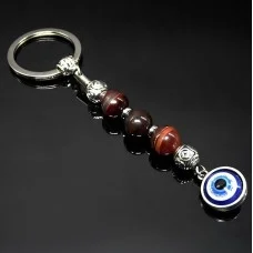 Keychain Talisman amulet made of natural stone Bull's eye