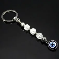 Keychain Talisman amulet made of natural stone Rhinestone