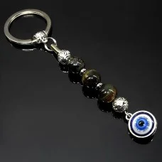 Keychain Talisman amulet made of natural stone Hawkeye