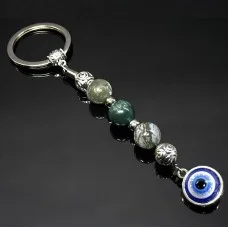 Keychain Talisman amulet made of natural stone  Jasper
