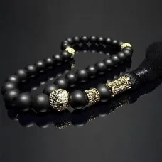 Rosary made of natural stone Shungite