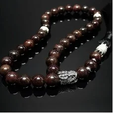 Rosary made of natural stone Pomegranate