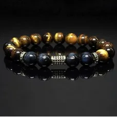 Men's bracelet made of natural stone Tiger Eye