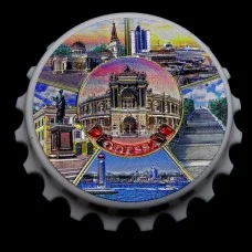 Fridge magnet Beer cap with opener Odessa 