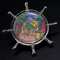 Магніт на холодильник у вигляді штурвала з відкриттям  Одеса Дюк Оперний театр
