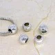Pandora Charm Beads, Barrel, Color: Antique Silver, Size: 9x9x9mm, Hole 5mm