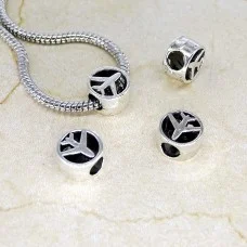 Pandora Charm Beads, Airplane, Color: Antique Silver, Size: 10x10x7mm, Hole 4.5mm