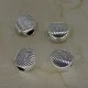 Pandora Charm Beads, Shell, Color: Silver, Size: 11x11x7mm, Hole 45mm