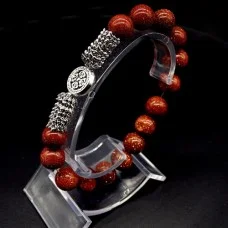 Bracelet made of natural stone Aventurine-Golden Sand