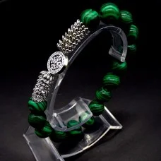 Bracelet made of natural stone Malachite