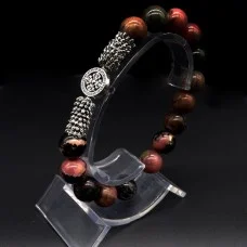 Bracelet made of natural stone Rhodonite