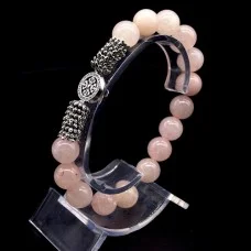 Bracelet made of natural stone Rose quartz