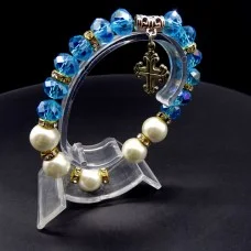 Bracelet on a rubber band against the evil eye with a pendant, size 19 cm+