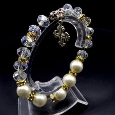Bracelet on a rubber band against the evil eye with a pendant, size 19 cm+