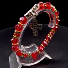 Bracelet on a rubber band against the evil eye with a pendant, size 17.5 cm+