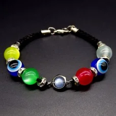 Bracelet from the evil eye *Cat's eye* for children, bead diameter: 10mm, girth: 16cm