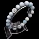 Bracelet with elastic band made of natural stone "Blue agate" metal fittings in silver. Bead diameter: 10mm, girth: 18.5cm+