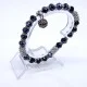 Elastic band bracelet with a pendant *Grounded Crystal* beads: d-8x6mm, rondel: d-6mm, girth: 19cm+