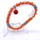 Elastic band bracelet with a pendant *Grounded Crystal* beads: d-8x6mm, rondel: d-6mm, girth: 19cm+