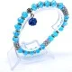 Elastic band bracelet with a pendant *Grounded Crystal* beads: d-8x6mm, rondel: d-6mm, girth: 19cm+