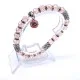 Elastic band bracelet with a pendant *Grounded Crystal* beads: d-8x6mm, rondel: d-6mm, girth: 19cm+