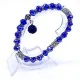 Elastic band bracelet with a pendant *Grounded Crystal* beads: d-8x6mm, rondel: d-6mm, girth: 19cm+