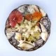 Set of seashells in a wicker basket with coral size *8*