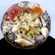 Set of seashells in a wicker basket with coral size *8*