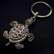 Брелок морський світ у вигляді черепашки колір металу срібло, розмір: довжина-8.5см, підвіска-4.8/3.5см