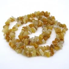 Beads natural stone on a fishing line *Citrine* crumb, diameter 7-9mm(+-), length 85cm