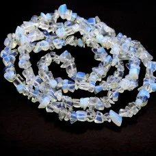 Beads natural stone on a fishing line *Moonstone* crumb, diameter 7-9mm(+-), length 80cm