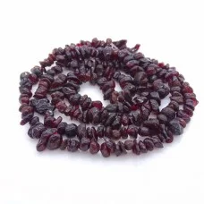 Beads natural stone on a fishing line *Garnet* crumb, diameter 7-9mm(+-), length 85cm