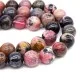 Natural stone beads *Rhodonite* smooth ball, diameter 10mm, length 38cm