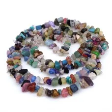 Beads natural stone on a fishing line *Gems* crumb, diameter 7-9mm(+-), length 85cm