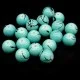 Mallorca beads with natural turquoise stone, glossy round, diameter: 10mm, price for 1 piece.