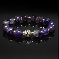Bracelet made of natural stone Amethyst