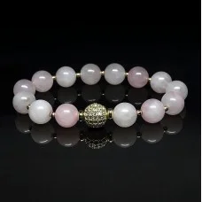 Bracelet made of natural stone Rose quartz