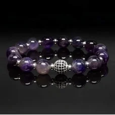 Bracelet made of natural stone Amethyst