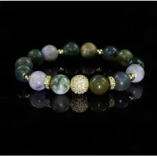 Natural stone bracelet Green jasper