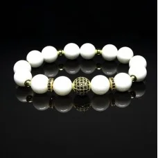 Natural stone bracelet  Mother of pearl
