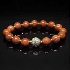 Natural stone bracelet  Aventurine-Golden Sand