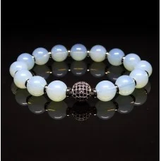 Bracelet made of natural stone Moon rock