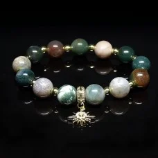 Natural stone bracelet Green jasper