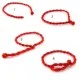 Bracelet red thread amulet against the evil eye with a pendant *shell scallop* metal color: silver, size: universal 12-19cm