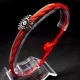 Bracelet red thread amulet against evil eye with pendant *Eye of Fatima* metal color: silver, size: universal 12-19cm