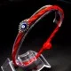 Bracelet red thread amulet against evil eye with pendant *Eye of Fatima* metal color: silver, size: universal 12-19cm