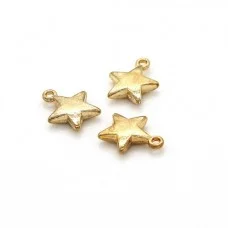Metal pendant "Star" color is gold, packing 10 pcs