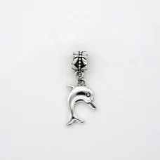 Metal bead charm "Dolphin"