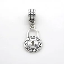 Metal bead charm "Lock"