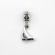 Metal bead charm "Sailboat"